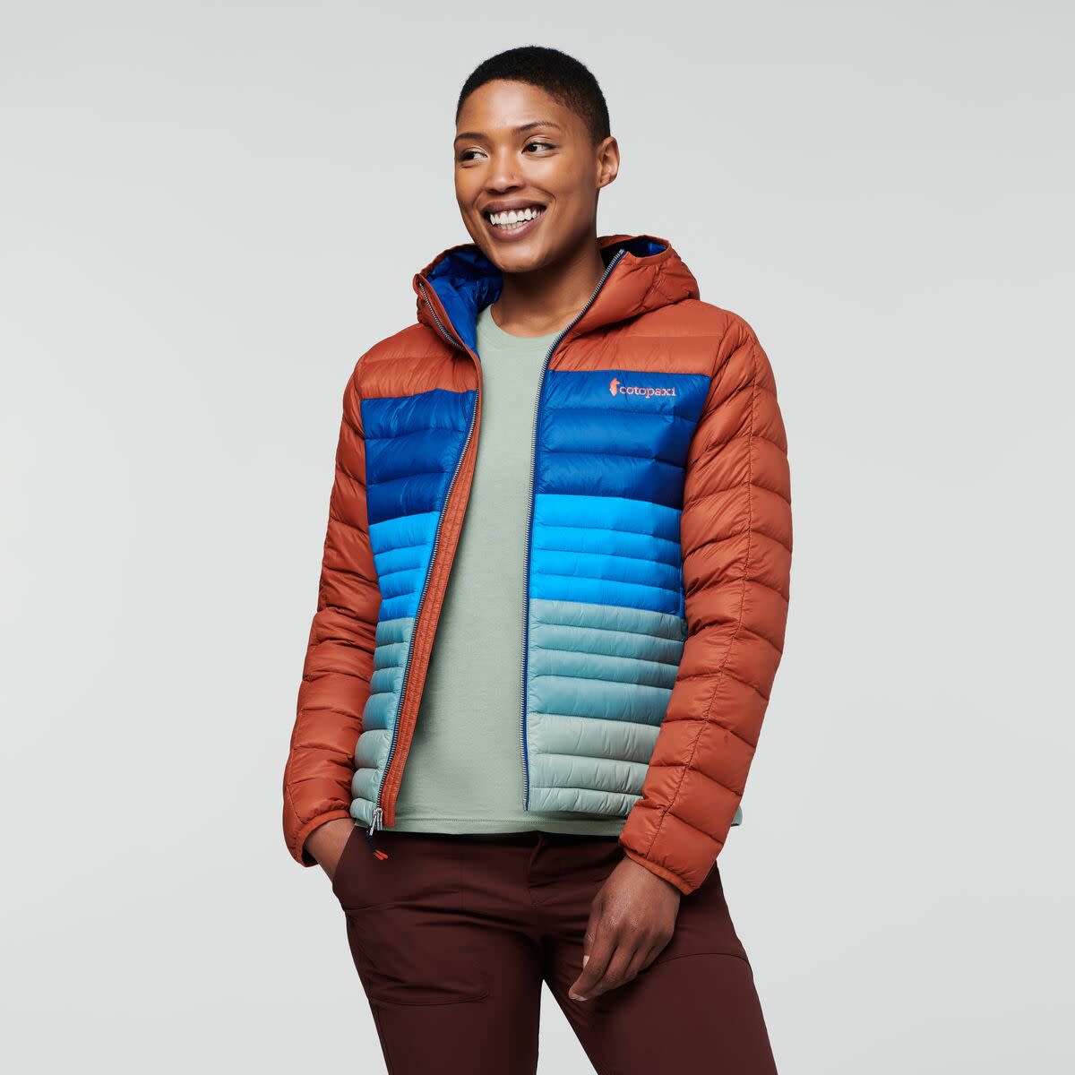 Fuego Down Hooded Jacket Colorblock - Women's